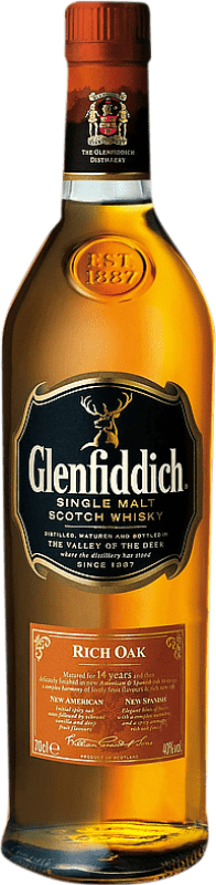 Envio grátis | Whisky Single Malt Glenfiddich Rich Oak Cask — Barrica de Carvalho Speyside Reino Unido 14 Anos 70 cl
