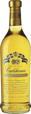 Kostenloser Versand | Tresterbrand Orujo Carlshamns Flaggpunsch Schweden Medium-Flasche 50 cl