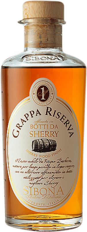 Envio grátis | Aguardente Grappa Sibona Botti da Sherry Itália Garrafa Medium 50 cl