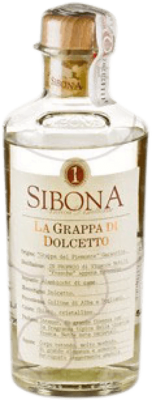 Envio grátis | Aguardente Grappa Sibona Dolcetto Doce Itália Garrafa Medium 50 cl