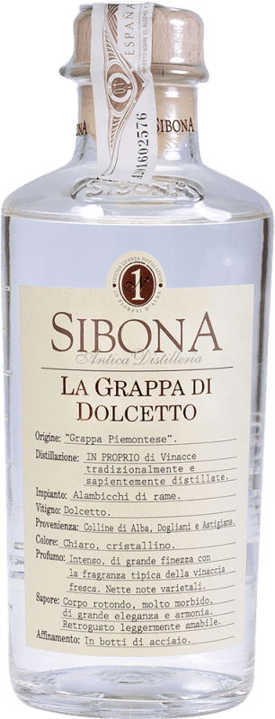 34,95 € Kostenloser Versand | Grappa Sibona Dolcetto Dulce — Lieblich Medium-Flasche 50 cl