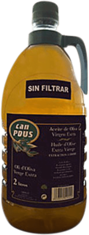 免费送货 | 橄榄油 Can Pous Sin Filtrar 西班牙 玻璃瓶 2 L