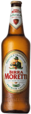 1,95 € | Cerveja Birra Moretti Lager Itália Garrafinha Terço 33 cl