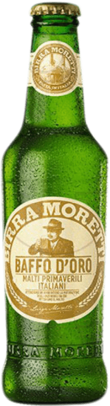 Free Shipping | Beer Birra Moretti Baffo d'Oro Italy One-Third Bottle 33 cl