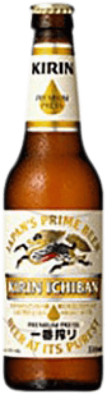 Kostenloser Versand | Bier Kirin. Ichiban Japan Drittel-Liter-Flasche 33 cl