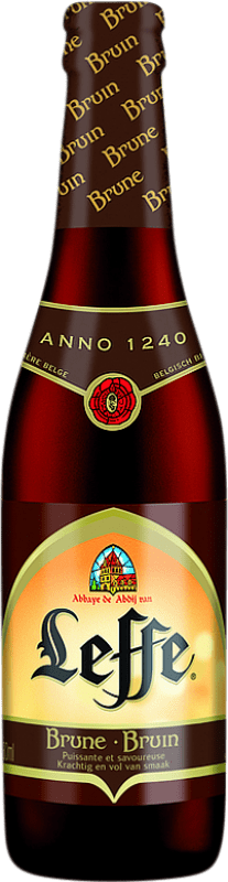 3,95 € Spedizione Gratuita | Birra Leffe Brown Ale — Ambrata Bottiglietta Terzo 33 cl