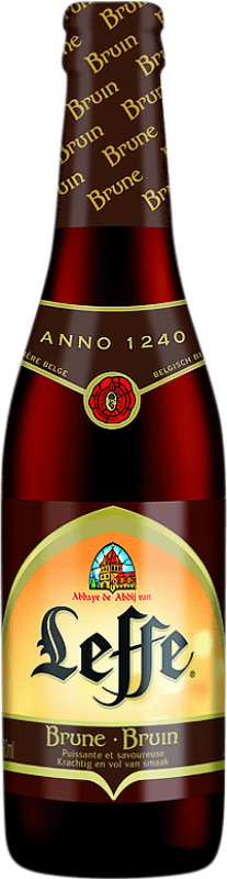 Envío gratis | Cerveza Leffe Brown Bélgica Botellín Tercio 33 cl