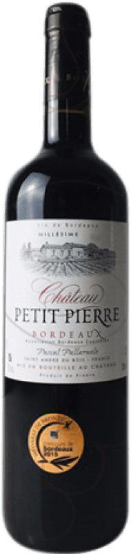 Free Shipping | Red Wine Pascal Pallaruelo Château Petit Pierre Crianza — Aged A.O.C. Bordeaux France Merlot, Cabernet Sauvignon, Cabernet Franc 75 cl