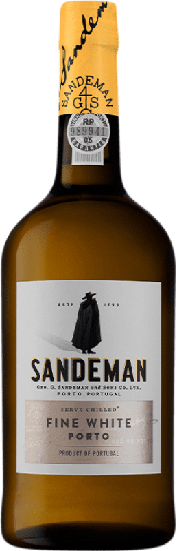 Free Shipping | Fortified wine Sandeman Porto Blanco I.G. Porto Porto Portugal Malvasía, Godello, Códega, Viosinho 75 cl