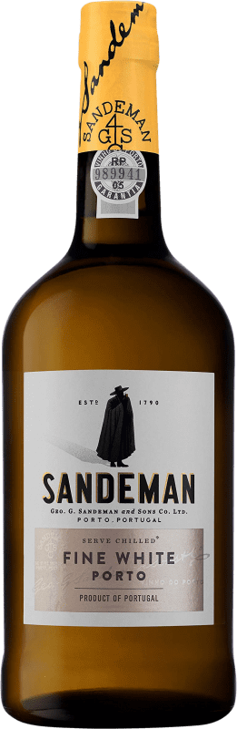 Free Shipping | Fortified wine Sandeman Porto Blanco I.G. Porto Porto Portugal Malvasía, Godello, Códega, Viosinho 1 L