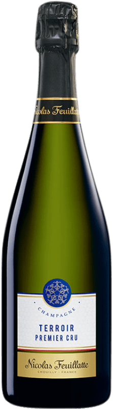 Envío gratis | Espumoso blanco Nicolas Feuillatte Terroir Premier Cru A.O.C. Champagne Champagne Francia Pinot Negro, Chardonnay, Pinot Meunier 75 cl