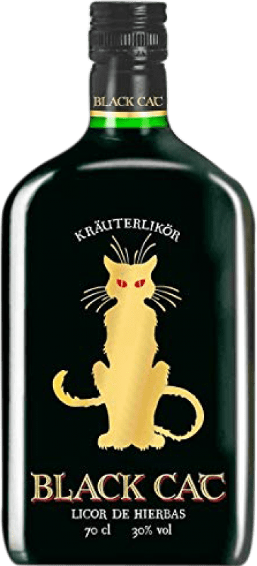 Kostenloser Versand | Kräuterlikör Black Cat Spanien 70 cl