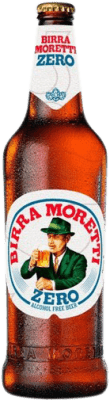 Kostenloser Versand | Bier Birra Moretti Zero Italien Drittel-Liter-Flasche 33 cl Alkoholfrei