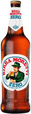 Bier Birra Moretti Zero Drittelliterflasche 33 cl Alkoholfrei