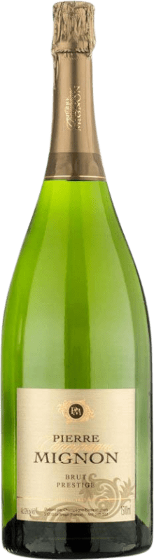 354,95 € 送料無料 | 白スパークリングワイン Pierre Mignon Prestige Brut グランド・リザーブ A.O.C. Champagne ボトル Jéroboam-ダブルマグナム 3 L