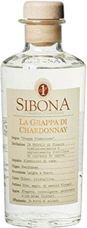 Envio grátis | Aguardente Grappa Sibona Itália Chardonnay Garrafa Medium 50 cl