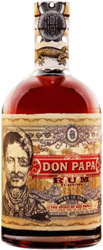 27,95 € Envio grátis | Rum Don Papa Rum Extra Añejo Garrafa Pequena 20 cl
