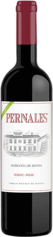 Envío gratis | Vino tinto Málaga Virgen Pernales Ronda Ecológico D.O. Sierras de Málaga Andalucía España Merlot, Syrah 75 cl