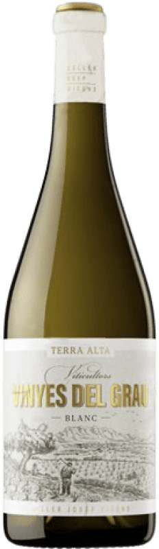 Spedizione Gratuita | Vino bianco Josep Vicens Vinyes del Grau Blanco Giovane D.O. Terra Alta Catalogna Spagna Macabeo 75 cl