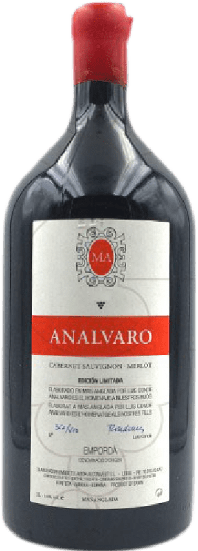 256,95 € | Red wine Analvaro D.O. Empordà Catalonia Spain Merlot, Cabernet Sauvignon Jéroboam Bottle-Double Magnum 3 L