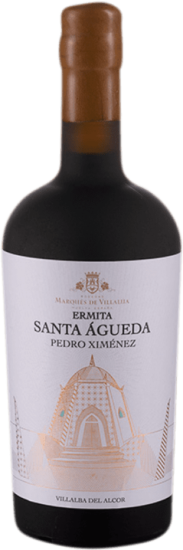 34,95 € Kostenloser Versand | Süßwein Marqués de Villalúa Ermita Santa Águeda PX D.O. Condado de Huelva Medium-Flasche 50 cl
