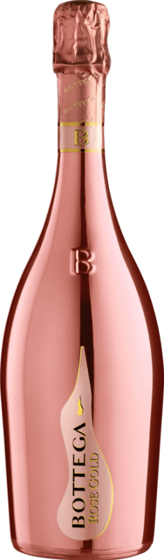 Free Shipping | Rosé sparkling Bottega Rosé Gold Brut Reserve Italy Pinot Black 75 cl