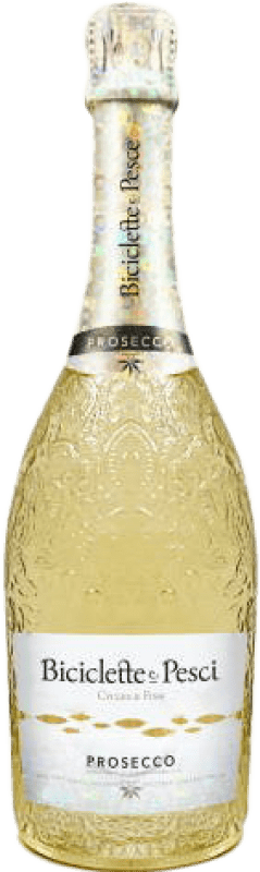 10,95 € | White sparkling Family Owned Biciclette e Pesci Dry D.O.C. Prosecco Italy Glera Bottle 75 cl