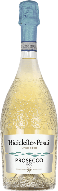 18,95 € Бесплатная доставка | Белое игристое Family Owned Biciclette e Pesci сухой D.O.C. Prosecco