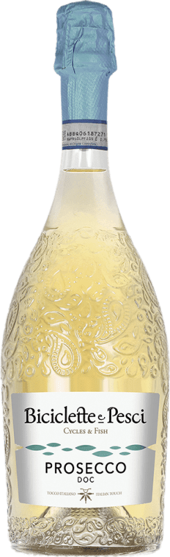 16,95 € Spedizione Gratuita | Spumante Bianco Family Owned Biciclette e Pesci Seco — Secco D.O.C. Prosecco