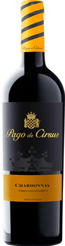 Free Shipping | White wine Pago de Cirsus Fermentado en Barrica Pago Bolandin Navarre Spain Chardonnay 75 cl