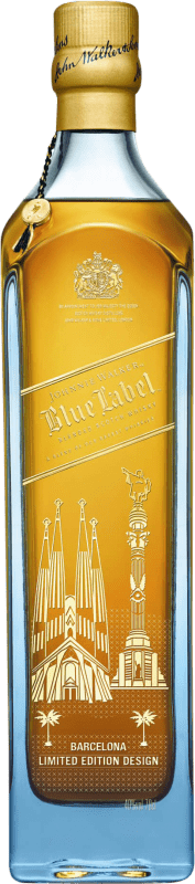 Envio grátis | Whisky Blended Johnnie Walker Blue Label Barcelona Edição Limitada Reserva Reino Unido 70 cl