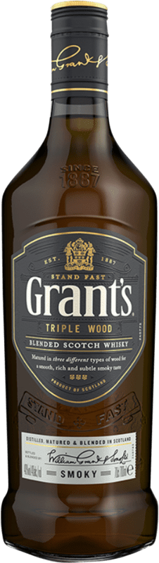 Envoi gratuit | Blended Whisky Grant & Sons Grant's Triple Wood Smoky Réserve Royaume-Uni 70 cl