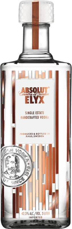 365,95 € Envío gratis | Vodka Absolut Elyx Botella Especial 3 L