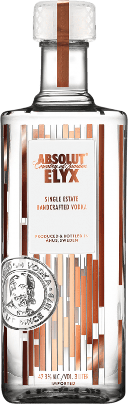 348,95 € Envio grátis | Vodka Absolut Elyx Garrafa Especial 3 L