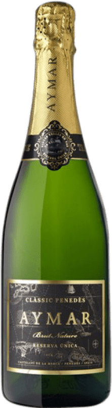 Envoi gratuit | Blanc mousseux Castell de Pujades Aymar Única Brut Nature Réserve D.O. Penedès Catalogne Espagne Xarel·lo 75 cl