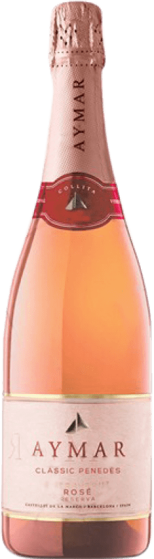 19,95 € Envío gratis | Espumoso rosado Castell de Pujades Aymar Rosado Extra Brut Reserva D.O. Penedès