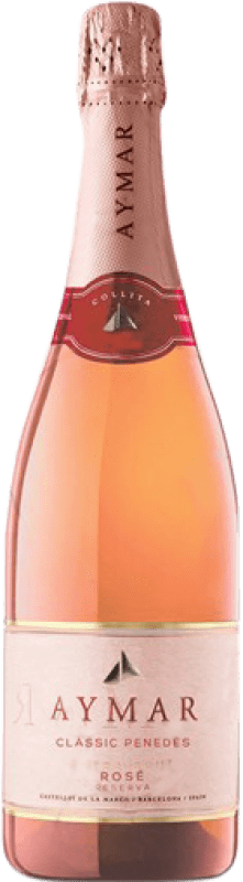 Envoi gratuit | Rosé mousseux Castell de Pujades Aymar Rosado Extra- Brut Réserve D.O. Penedès Catalogne Espagne Grenache 75 cl