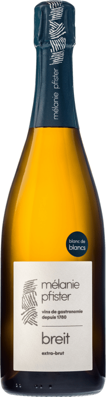 Envío gratis | Espumoso blanco Mélanie Pfister Breit Blanc de Blancs Extra Brut Reserva A.O.C. Crémant d'Alsace Alsace Francia Chardonnay, Pinot Blanco 75 cl