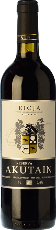 Free Shipping | Red wine Akutain Reserve D.O.Ca. Rioja The Rioja Spain Tempranillo 75 cl