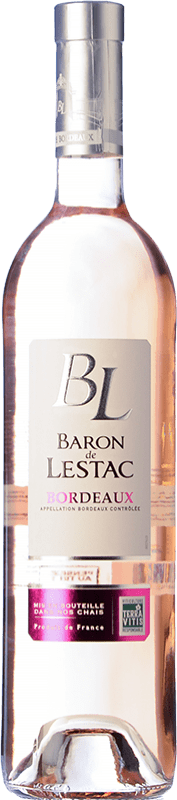 Free Shipping | Rosé wine Baron de Lestac Young A.O.C. Bordeaux Rosé Bordeaux France Merlot, Cabernet Sauvignon, Cabernet Franc 75 cl