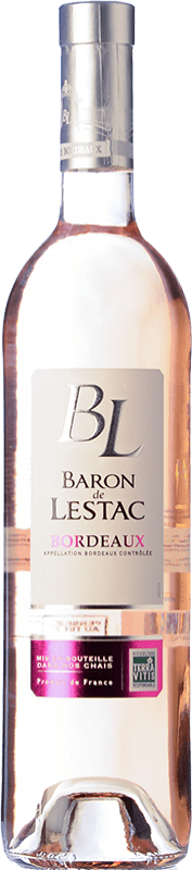 Envío gratis | Vino rosado Baron de Lestac Joven A.O.C. Bordeaux Burdeos Francia Merlot, Cabernet Sauvignon, Cabernet Franc 75 cl