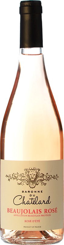 Free Shipping | Rosé wine Baronne du Chatelard Rosé d'été Young A.O.C. Beaujolais Burgundy France Gamay 75 cl