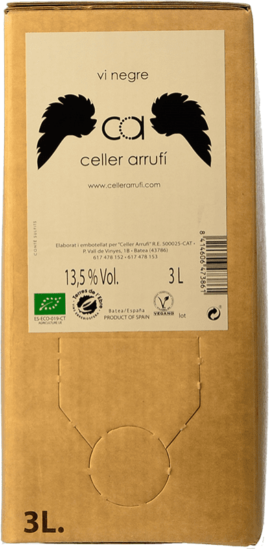 11,95 € | Red wine Arrufí Negre D.O. Terra Alta Catalonia Spain Syrah, Grenache, Carignan Bag in Box 3 L