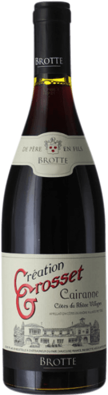 送料無料 | 赤ワイン Brotte Création Grosset Cru Cairanne Rouge 高齢者 V.D.P. Grosses Gewächs GG プロヴァンス フランス Syrah, Grenache, Monastrell, Carignan 75 cl