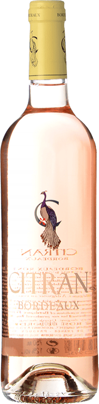 免费送货 | 玫瑰酒 Ginestet Citran 年轻的 A.O.C. Bordeaux Rosé 波尔多 法国 Merlot, Cabernet Sauvignon, Cabernet Franc 75 cl