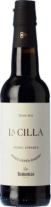 Kostenloser Versand | Süßer Wein Barbadillo La Cilla D.O. Manzanilla-Sanlúcar de Barrameda Sanlúcar de Barrameda Spanien Pedro Ximénez Halbe Flasche 37 cl