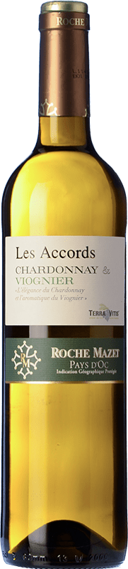 Free Shipping | White wine Roche Mazet Les Accords Blanc I.G.P. Vin de Pays d'Oc Languedoc France Viognier, Chardonnay 75 cl