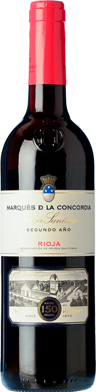 6,95 € | Vinho tinto Marqués de La Concordia Santiago 2º Año D.O.Ca. Rioja La Rioja Espanha Tempranillo 75 cl