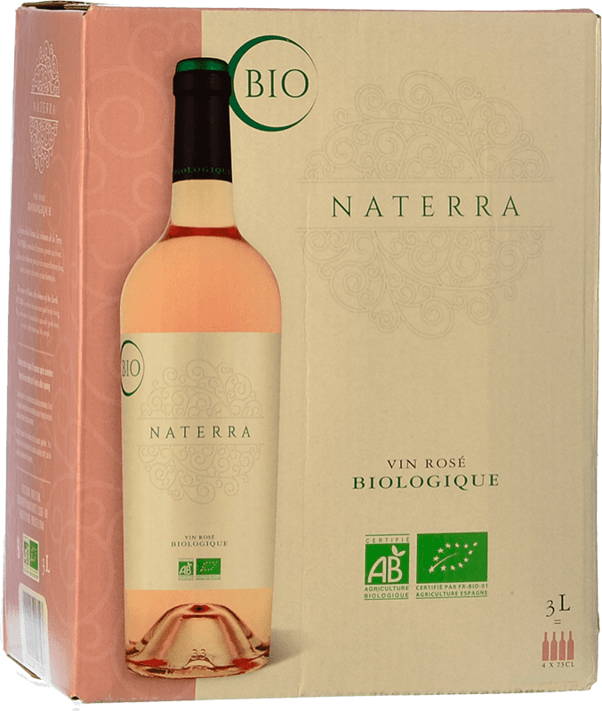 Бесплатная доставка | Розовое вино Ginestet Naterra Rosé Молодой Испания Merlot, Cabernet Franc Bag in Box 3 L