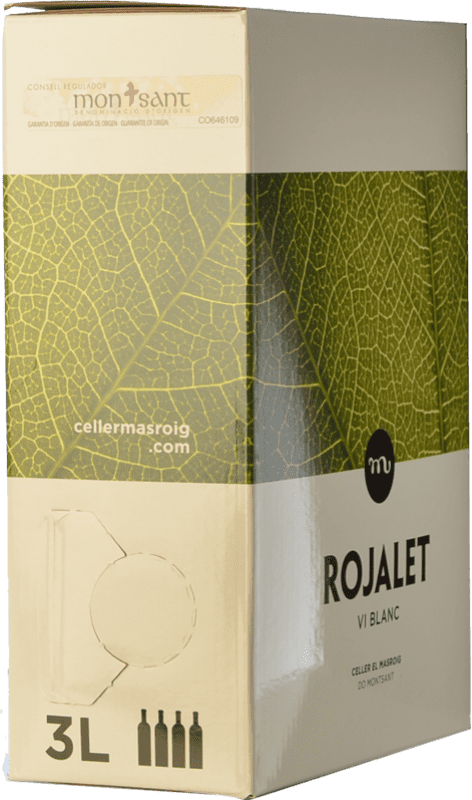 16,95 € | Vinho branco Masroig Rojalet Blanc D.O. Montsant Catalunha Espanha Grenache Branca, Macabeo Bag in Box 3 L